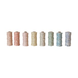 Creative Co-Op 32 Yard Jute Cord on Spool, 8 Colors, Set of 8