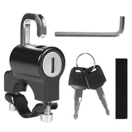 GXGM Motorcycle Helmet Lock Universal Helmet Lock with Keys for 22-28mm Handlebar Tubes Motorcycle Scooter Protect Helmet