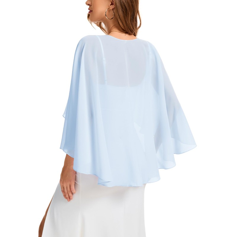Bbonlinedress Chiffon Capes Women's Summer Soft Capelets Lightweight Cloths Wraps