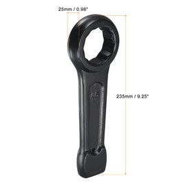 uxcell 46mm Box End Striking Ring Wrench, High Tensile Steel Single Head Spanner Hand Tool