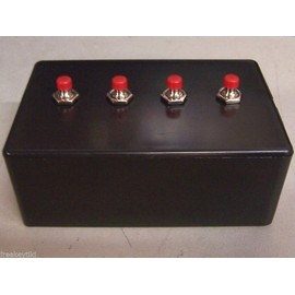 Four 4 Switch Hydro Switchbox (Plastic Box for Project Hobby Model Cars Trains)