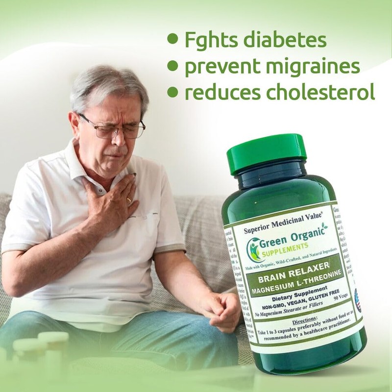 Green Organic Supplements Magnesium L-Threonine 90 VCaps