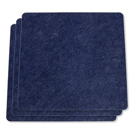 G-Floor Drip & Dry Blue Universal Restroom Mat (2' x 2', 3-Pack) - Features Absorbent Layer with Waterproof Vinyl Backing for Bathrooms, Commodes, and Industrial Settings