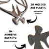 Huge 4.5" Deer Antler Car Emblem for Hunters and Outdoorsmen