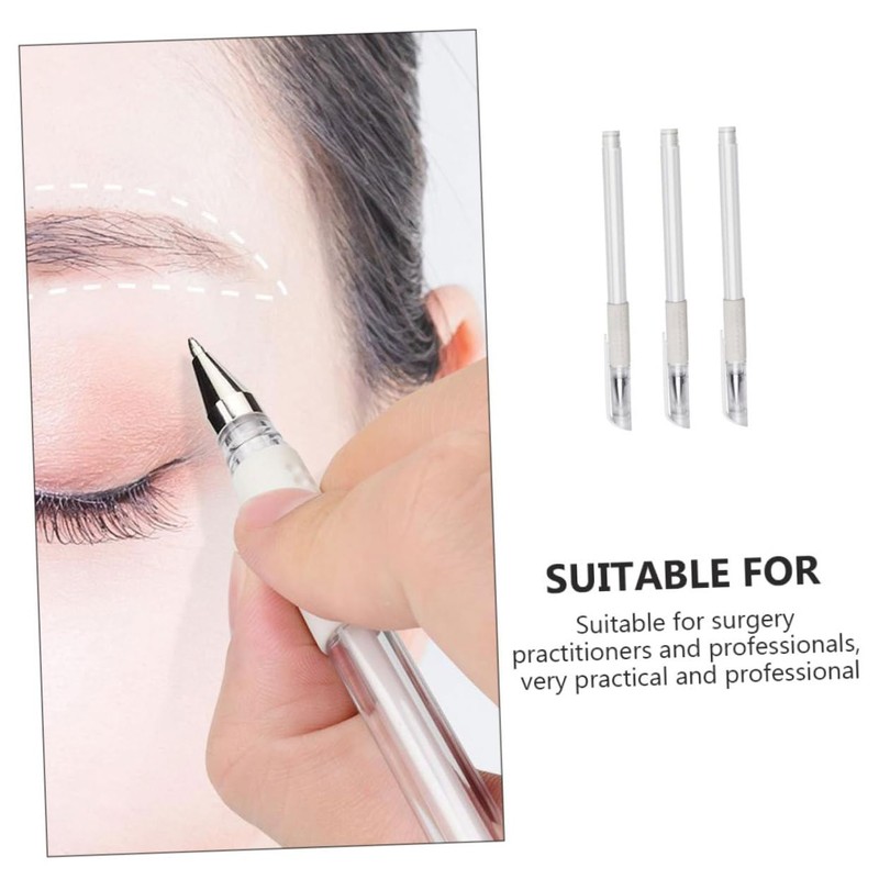 MERRYHAPY Microblading Eyebrow Marking Pen 3pcs Waterproof Skin Mapping Tool
