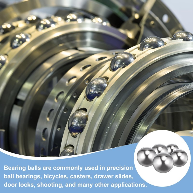sourcing map 9mm Bearing Balls, 25 Pcs 304 Stainless Steel