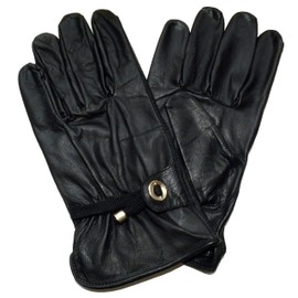 Black Jungle Leather rider and biker gloves for men and women, black, black, m