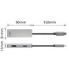 ACT USB C HDMI Adapter with Aluminium Housing, 4K@30Hz Dual