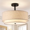Aufrichting Drum Semi Flush Mount Ceiling Light, 16 inch 3
