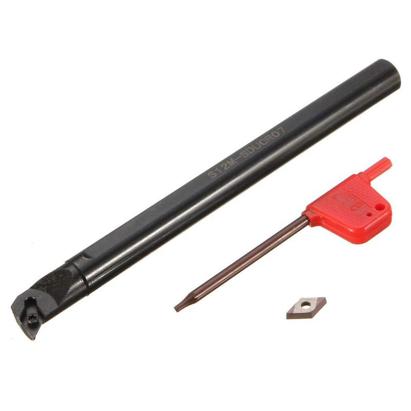 KATSU Lathe Turning Cutting Tool Set with 4PCs Indexable Inserts