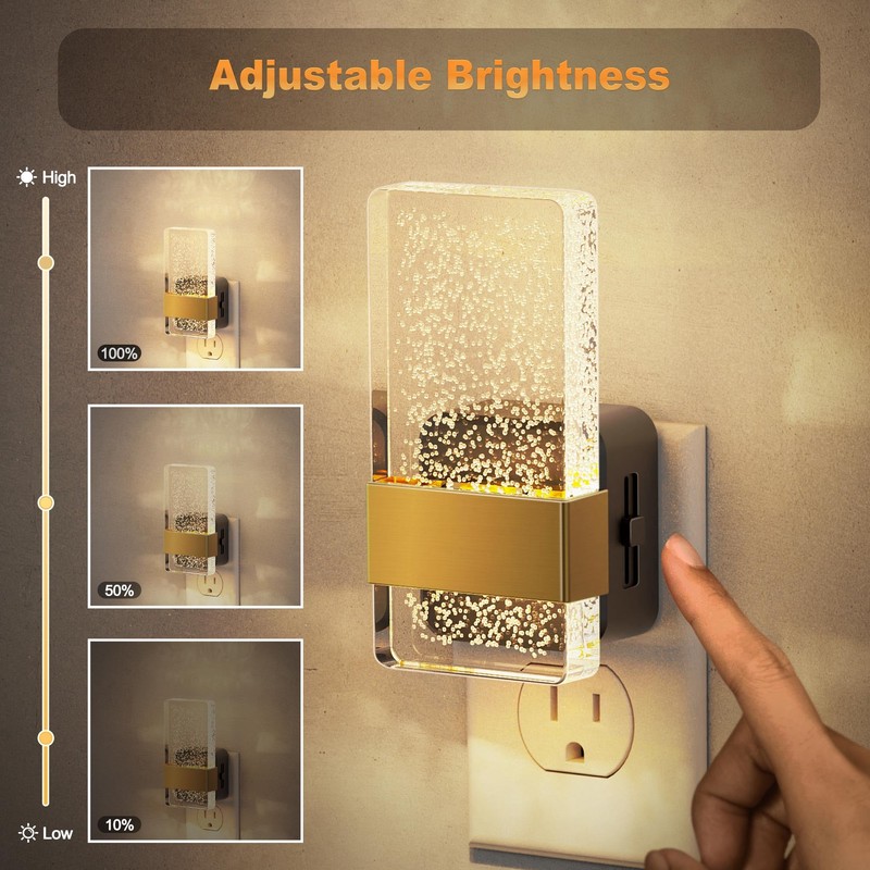 JandCase Night Lights Plug into Wall, Dusk to Dawn Sensor,