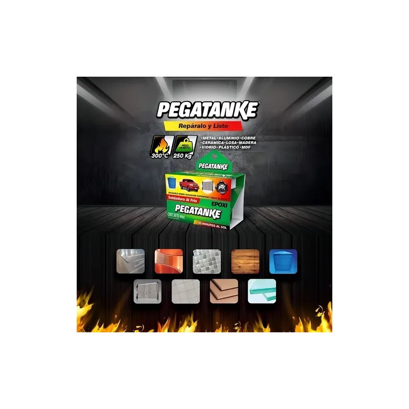 Pegamento epóxico Soldadura de Epoxi Negro Pegatanke 43g