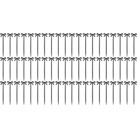 60PCS Black Bows Cocktail Picks, 4 Inch Bow Cupcake Topper, Plastic Fruit Picks for Drinks, Desserts, Charcuterie, Christmas, Wedding Party