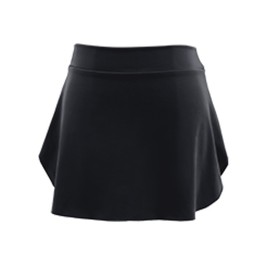 Phoeswan Ballet Skirt for Women, Pull on Elastic Waist Dance Skirt, A-Line Adult Ballet Skirt for Dancing, Ice Skating, Black, Small