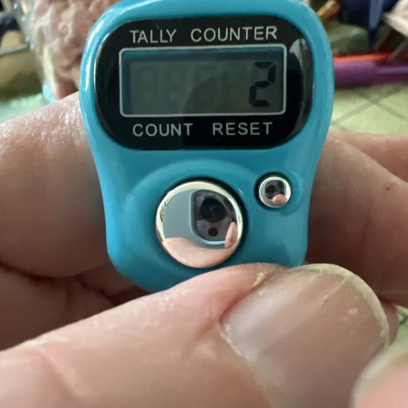 Digital Stitch Row Counter Ring Push For A Row/Stitch Has