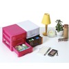 SANKO PLASTIC Small Storage Shelf, 3 Tiers, Silk, Width 7.2