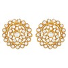 Aheli Pearl Diamond Gargantilla Collar con pendientes redondos Set Regalo