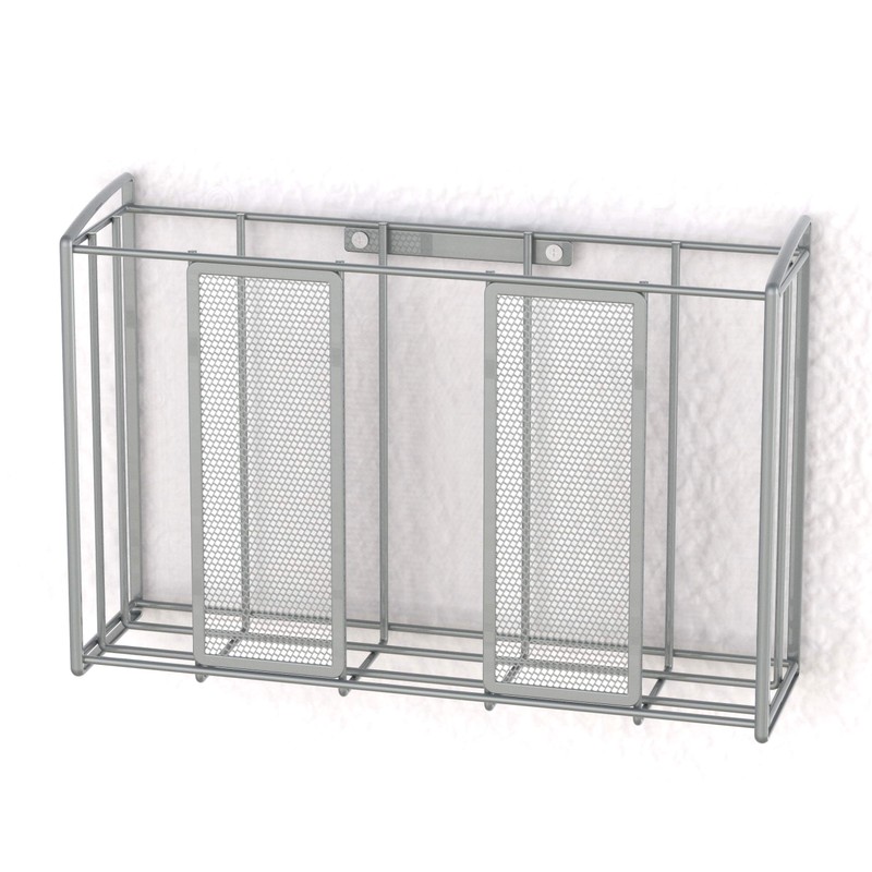 Simple Houseware Over Cabinet Door Organizer, 12.5"Wx3.75"Dx18"H, Mesh Silver