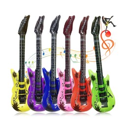 Mr Gadget's Solutions® BLOW UP INFLATABLE TOYS Fancy Hen Stag Night Party Accessory Prop Up Decoration- Guitar