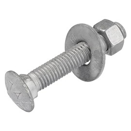 1/2" x 3" (25 Pack) Galvanized Carriage Bolt Kit, Hot Dip Galvanized for Exterior Use by Makers Bolt