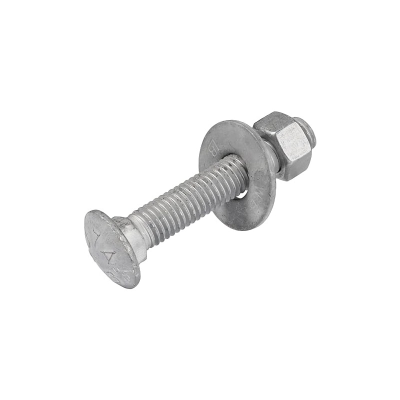 1/2" x 3" (25 Pack) Galvanized Carriage Bolt Kit, Hot