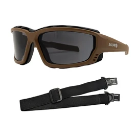 SOL PRO Anti-Fog Safety Motorcycle Riding Sunglasses Foam padded Goggle, Dustproof, Windproof, Hunting, Hiking, Golfing (Brown, Smoke)