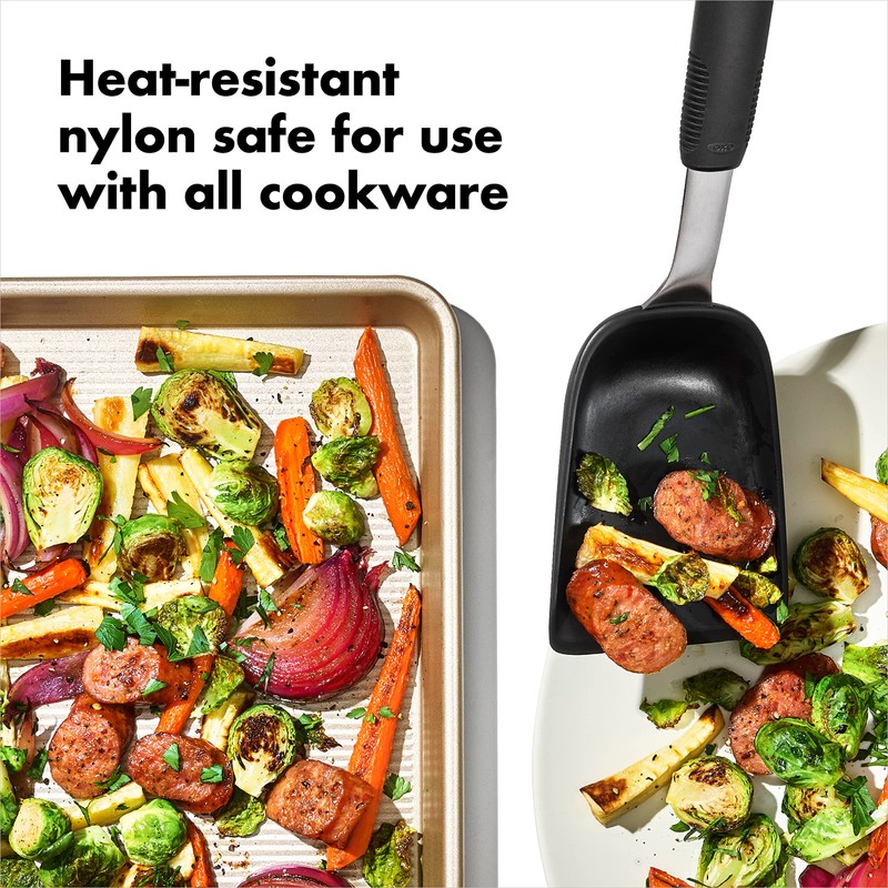 OXO Good Grips Sheet Pan Roasting Scoop for Vegetables and