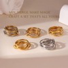 VICUSSE Stackable Rings Making Kit for Women 19PCS Stainless steel