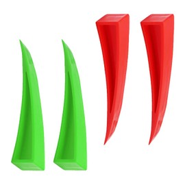 4PCS Window Curved Wedge Paintless Dent Repair Tools (Red & Green), Plastic Paintless Dent Repair Removal Tools, Door Wedge Tool for Repair Auto Car Body and DIY Hand Window Curved Dent Repair Kit