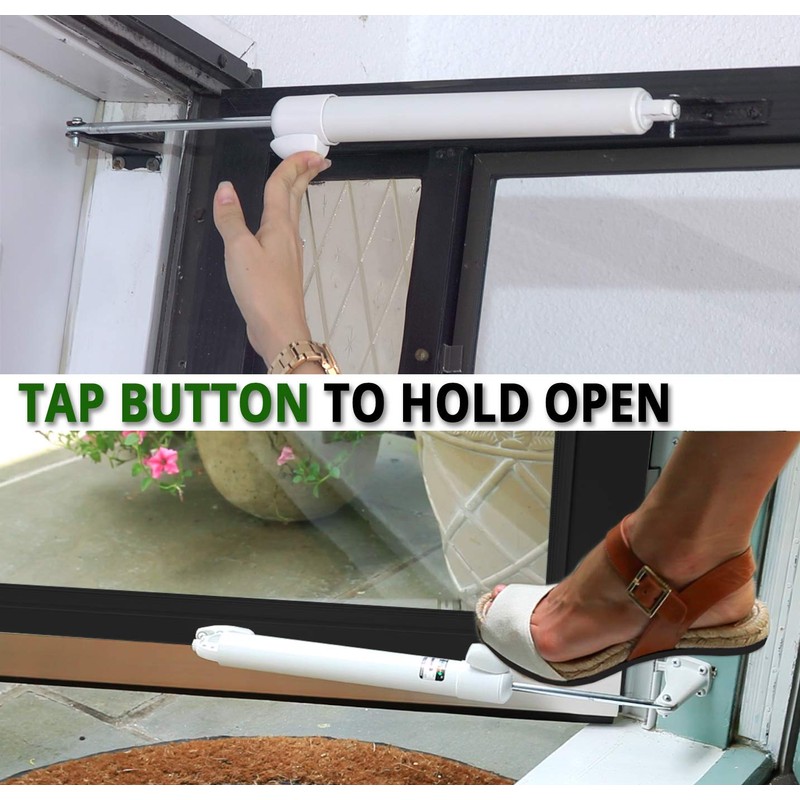 Touch 'n Hold Smooth Door Closer - Single Kit (White)