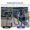 Safoner Aluminum Trailer Towing Chain Organizer with 7-Way Plug Holder-