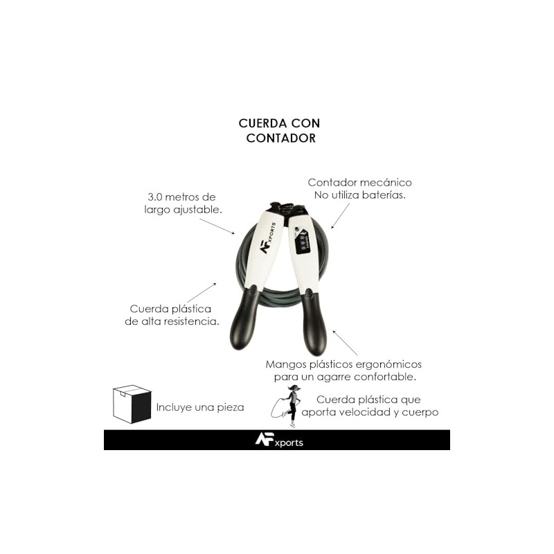 Cuerda Para Saltar Con Contador Largo Ajustable