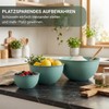 BERLONA Salad Bowls 2 L, Set of 4, Dishwasher Safe