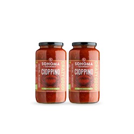 Sonoma Gourmet Cioppino Cooking Sauce | Made with The Finest Ingredients | No Sugar Added | Flavor is Our Secret Sauce - 32 Ounce Jars (Pack of 2)