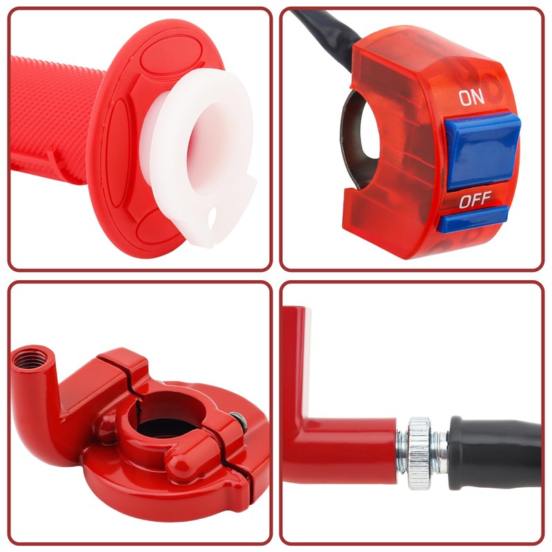 7/8" 22mm Throttle Replacement Kit Cable Kill Switch for 50-250cc