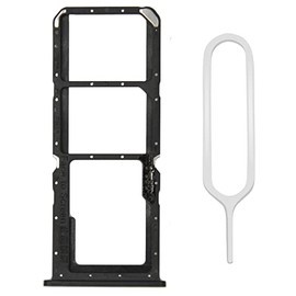 MMOBIEL Dual SIM Card Holder Compatible with Oppo A53s 6.5 Inch 2020 - SIM Card Tray Sledge - Includes SIM Pin - Black