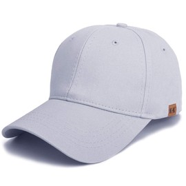 BOER Women's Adult Unisex Grey Baseball Cap - Lightweight, Adjustable, Solid, Sports, Casual, Workout, Spring, Summer