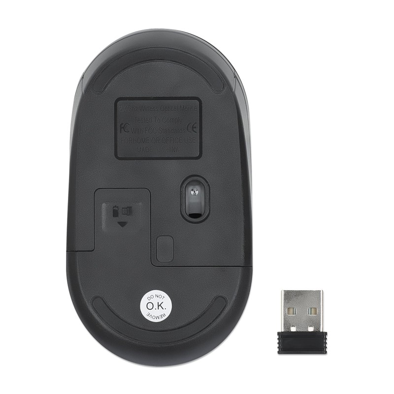 Manhattan 190145 Optische Maus USB Wireless Performance III Schwarz