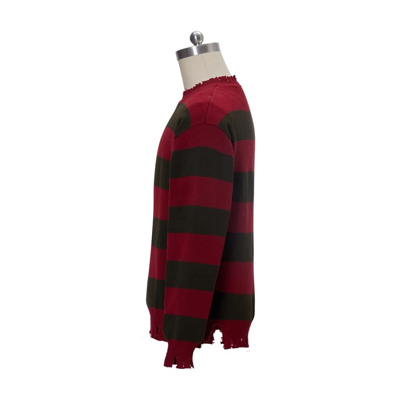MelangCos Freddy Cosplay Krueger Costume Knit Sweater Long Sleeve Striped