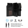 PARVENZA Women's RFID Blocking Large Capacity Luxury Wax Genuine Leather