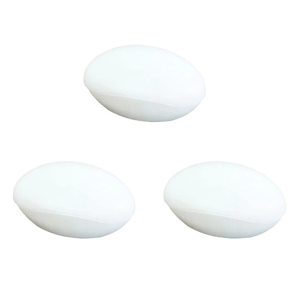 3 Pcs Foot Files Creative Egg Foot Grinders Portable Foot Massagers for Foot Beauty Healthcare Massage, White