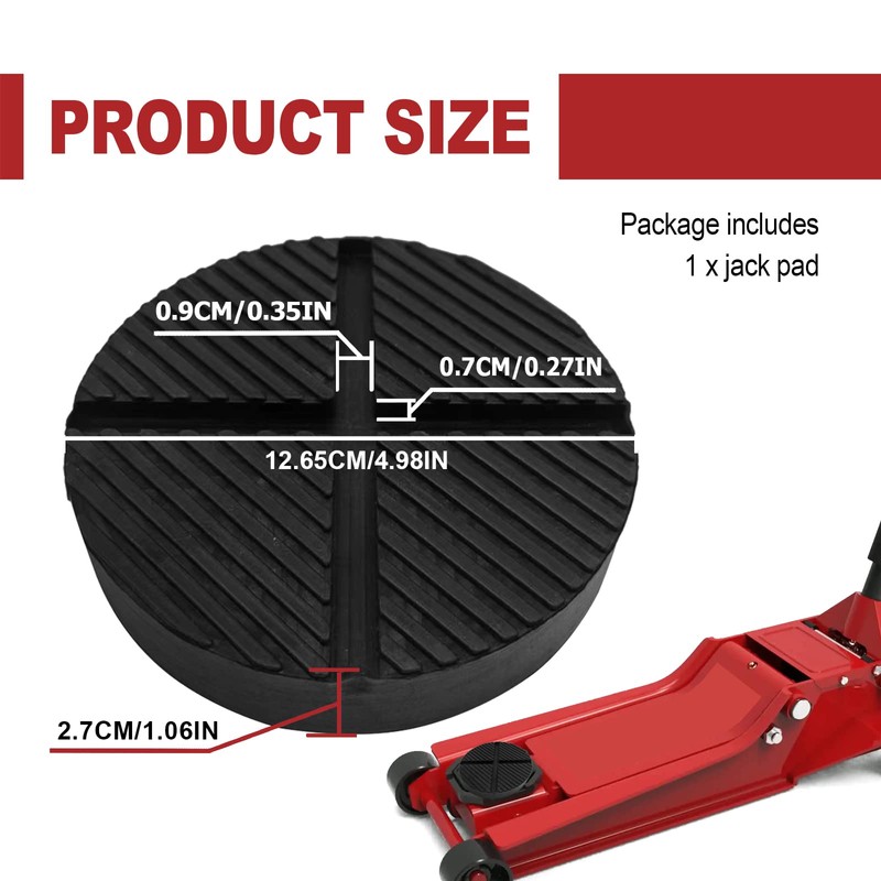 1 Pack Universal Floor Jack Pads, Jack Pad Adapter Pinch