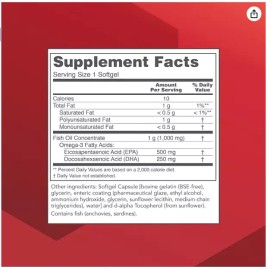 Protocol for Life Balance Ultra Omega 3-D Fish Oil Softgels - 180 - Exp. 03/28