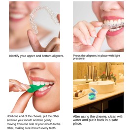 Orthodontics Green Chewies for Aligner Trays, Mint Scented & Mouth Tray Case, Made in USA (2)