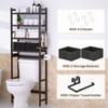 Cozivolife Over The Toilet Storage with 2 Baskets,4-Tier Bamboo Over
