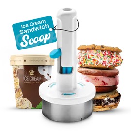 HOME NEATLY Ice Cream Sandwich Scoop, Easy Release Sandwich Cookie Scoops for Evenly Sized Gelato Scoops, Ice Cream Scoop with Trigger for Effortless Serving, Stainless Steel Food Scoopers for Kitchen