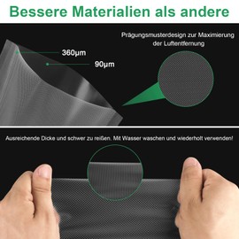 Gokilife Vacuum Bags - 3 Rolls 20 x 600 cm 25 x 600 cm 28 x 600 cm Tear-Resistant Approx. 450 µm, Vacuum Sealing Film for All Vacuum Sealer & Food Vacuum Sealer, Professional Foil Rolls BPA-Free,