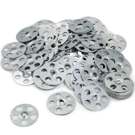 ESINO 120 Pieces Tile Backer Board Washers, Easy Fix Washers, 36mm Diameter Stainless Steel Fixing Washers for Insulation Thermoboard Backer Boards