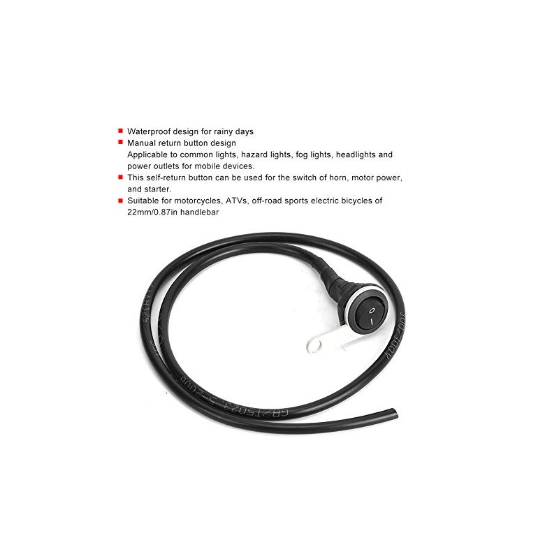 Motorcycle Waterproof Switch Motorcycle Headlight Switch Waterproof Single Steel Headlight