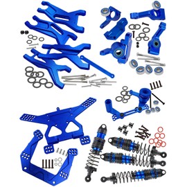 RCMYou Upgrades Part for 1/10 Slash 2WD/Slash 2WD VXL,Alloy Big Bore RC Shocks Absorber,Suspension Arm,Caster Block,Steering Blocks,Rear Stub Axle Carriers,Steering Bellcranks,Shocks Tower,Navy Blue